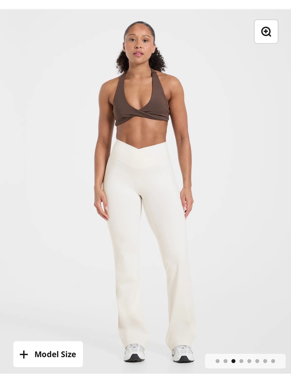 AYBL V-Waist Wide Leg Pants in Cream